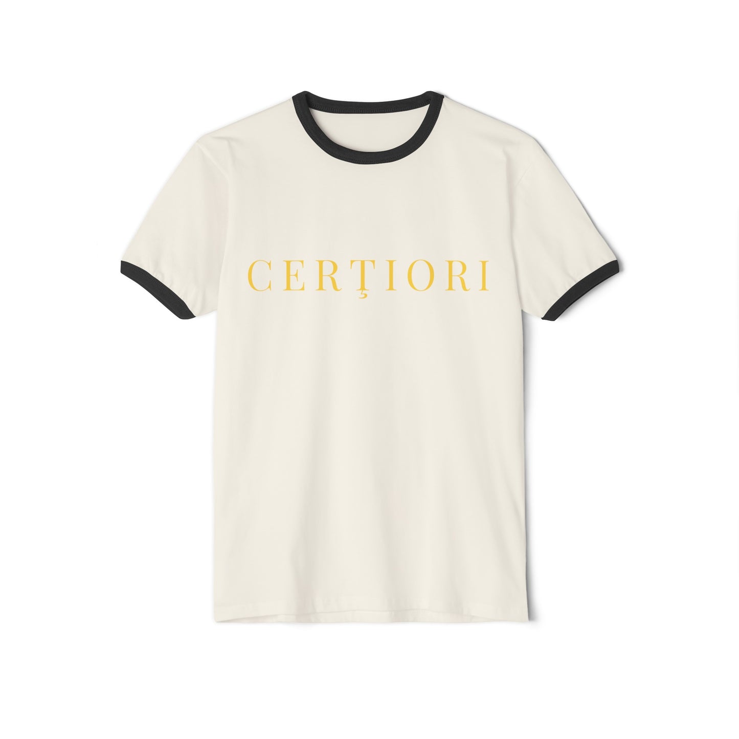 CERŢIORI (signature) Unisex Cotton Ringer Limited.