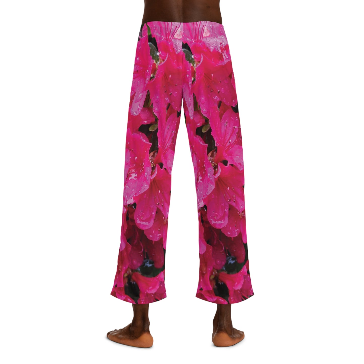 Floral Autum Pink Men's ArtWear Pajama Pants.