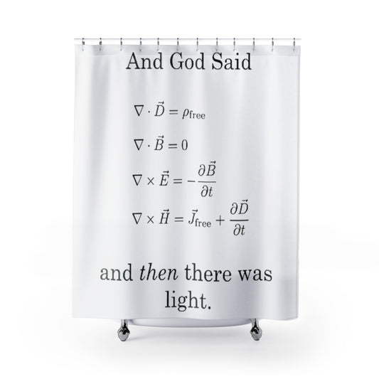 Physics light equation Classic Shower Curtain