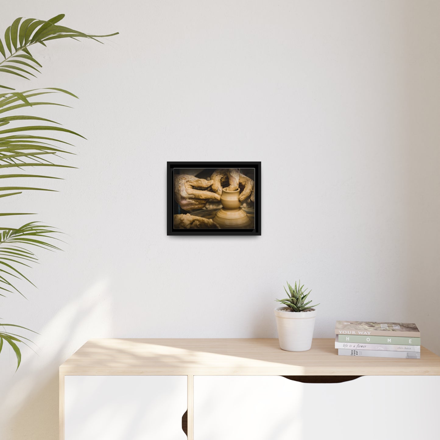 Clay Sculpting PhotoArt Matte Canvas, Black Framed