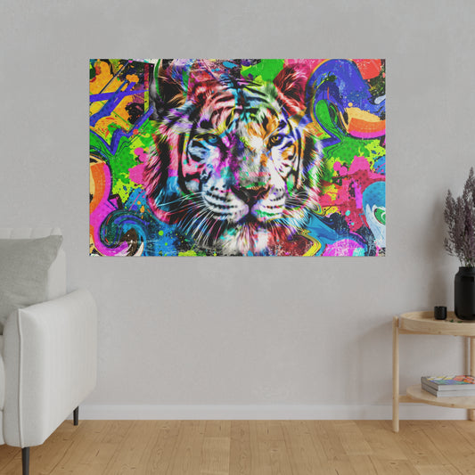 Graphic Design Color Tiger DigitalArt on Canvas