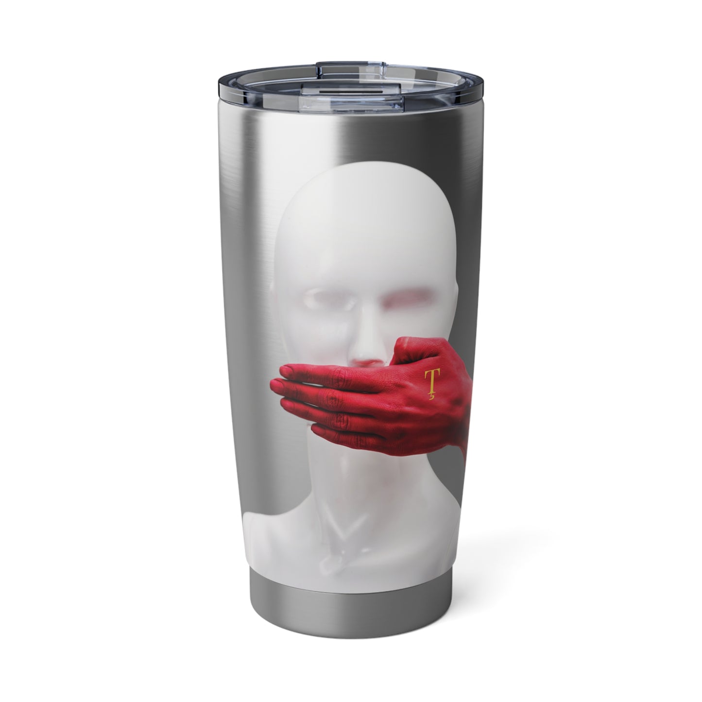 Red Hand over-mouth Designer Vagabond style 20oz Tumbler.