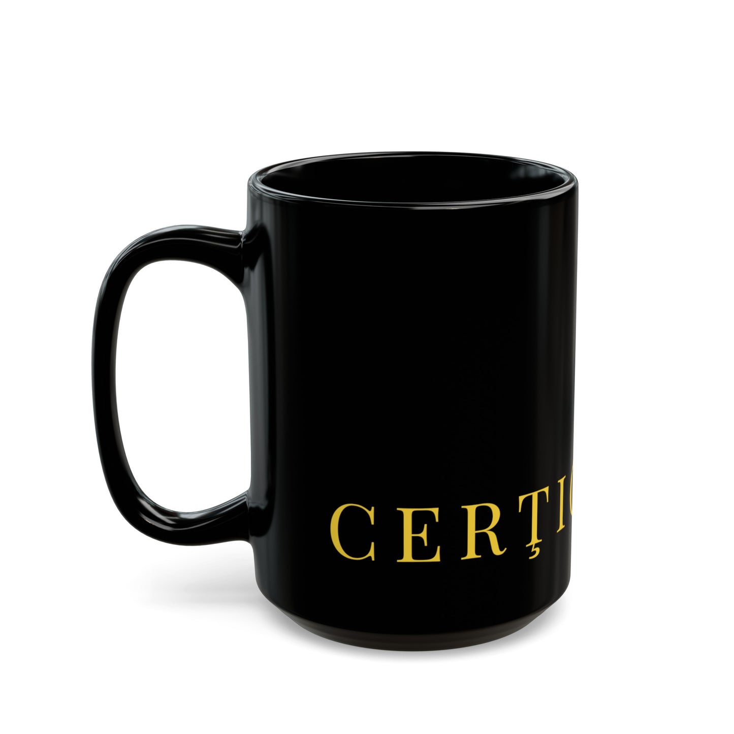 CERŢIORI Signature Designer Black Mug (11oz, 15oz) Limited