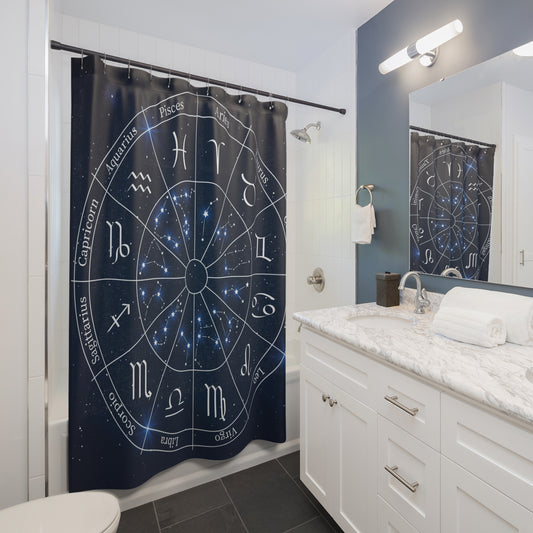 Classic Zodiac Chart Shower Curtains